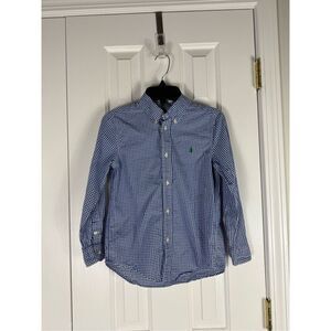 Ralph Lauren Boys Gingham Button Down Shirt 7